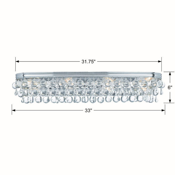 Crystorama - 134-CH - Eight Light Bathroom Vanity - Calypso - Polished Chrome