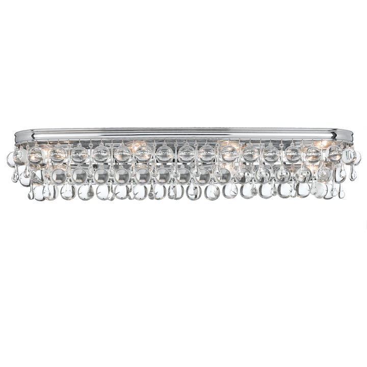 Calypso Eight Light Bathroom Vanity in Polished Chrome - available from The Lighting Shoppe, trusted by Canadian homeowners