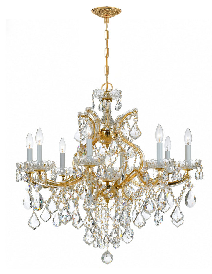 Maria Theresa Nine Light Chandelier in Gold - available from The Lighting Shoppe, trusted by Canadian homeowners