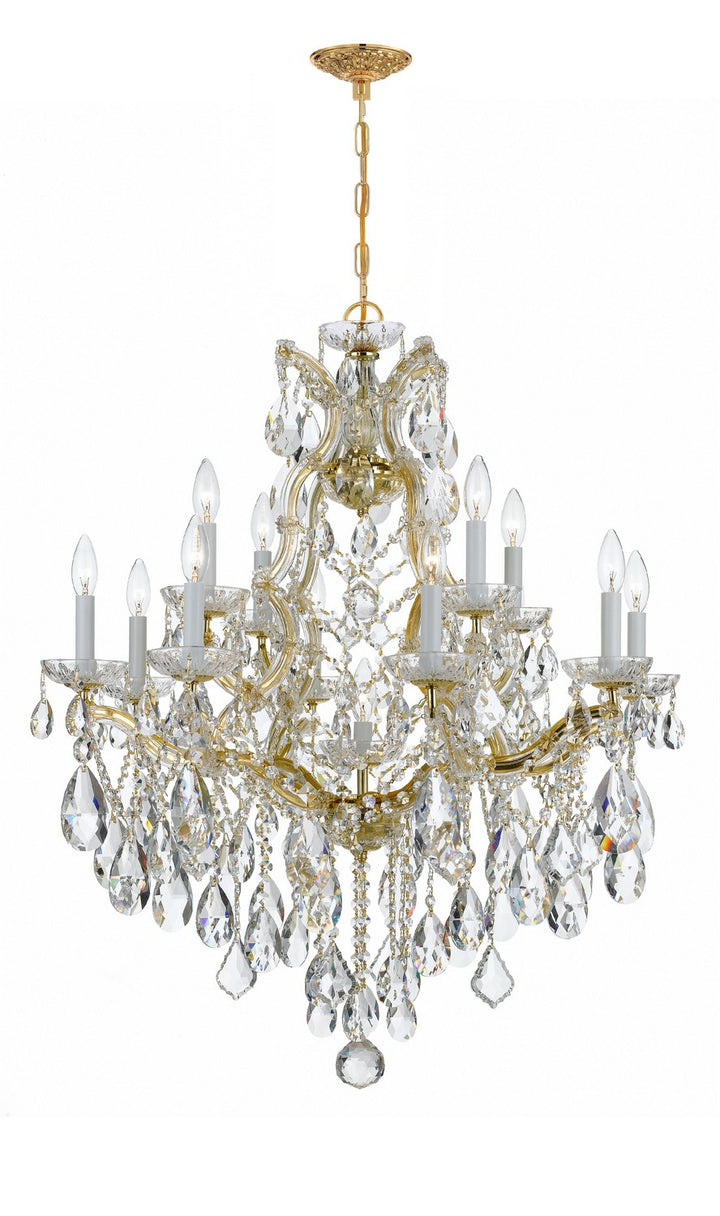 Maria Theresa 13 Light Chandelier in Gold - available from The Lighting Shoppe, trusted by Canadian homeowners