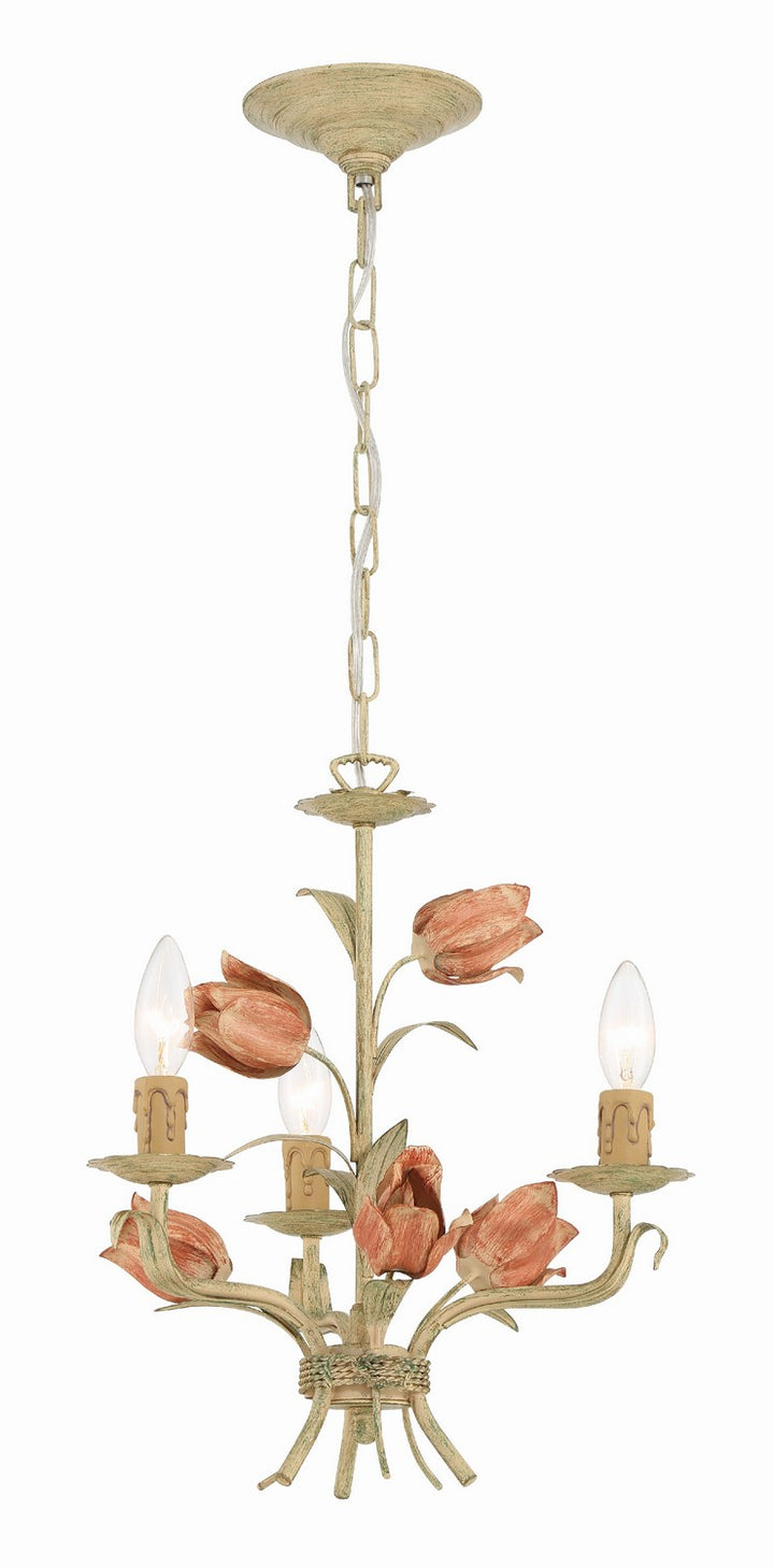 Southport Three Light Mini Chandelier in Sage Rose - available from The Lighting Shoppe, trusted by Canadian homeowners