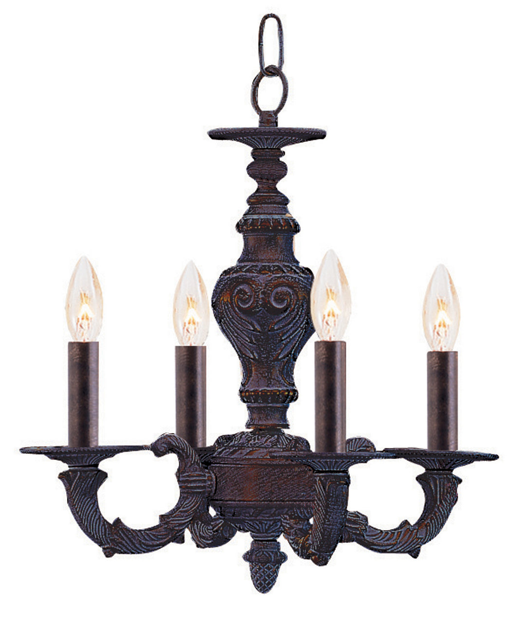 Paris Market Four Light Mini Chandelier in Venetian Bronze - available from The Lighting Shoppe, trusted by Canadian homeowners