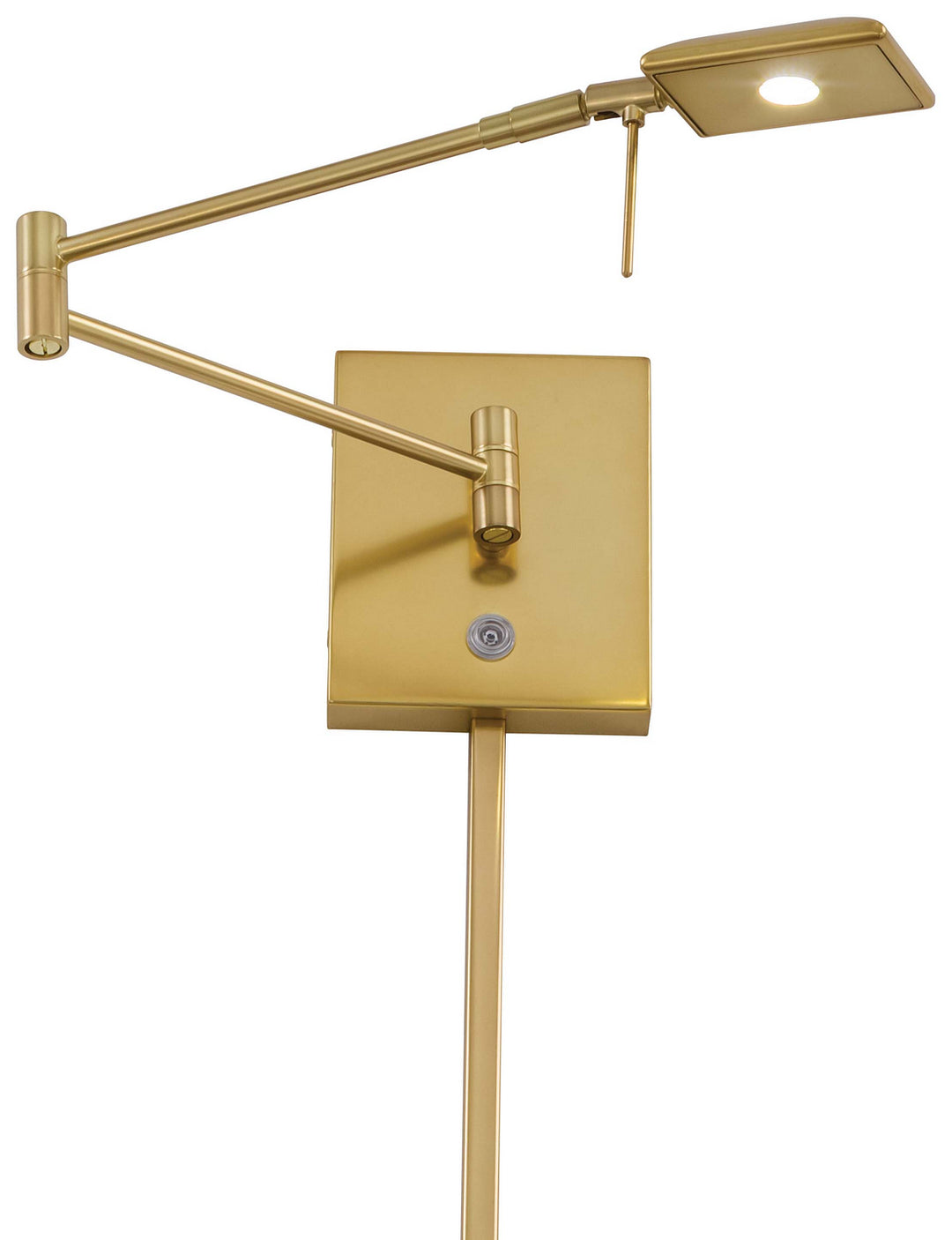 George's Reading Room LED Swing Arm Wall Lamp in Honey Gold - available from The Lighting Shoppe, trusted by Canadian homeowners