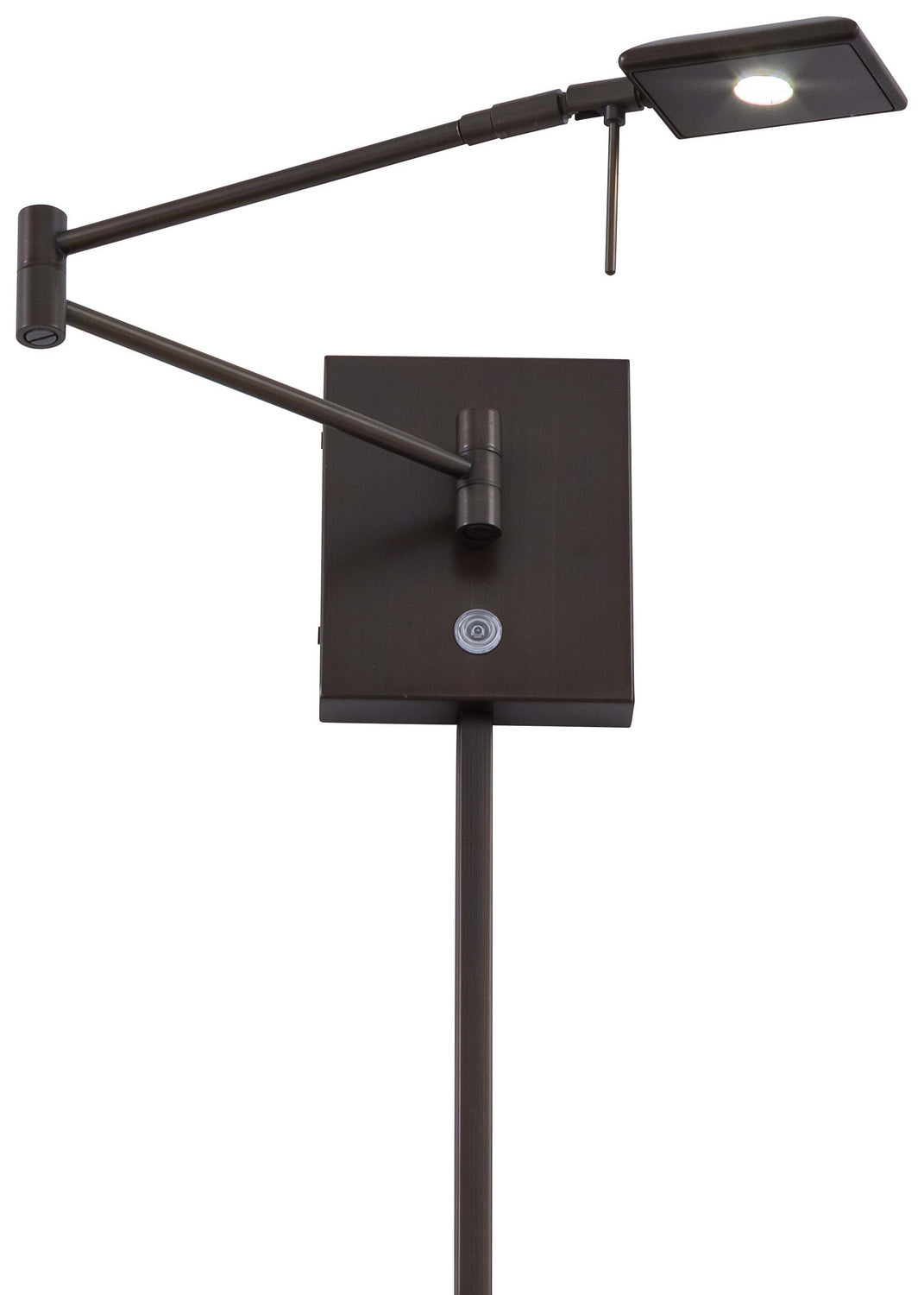 George's Reading Room LED Swing Arm Wall Lamp in Copper Bronze Patina - available from The Lighting Shoppe, trusted by Canadian homeowners