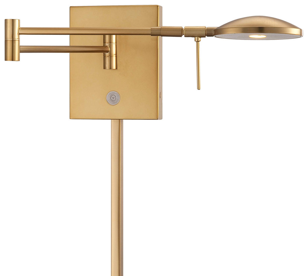 George's Reading Room LED Swing Arm Wall Lamp in Honey Gold - available from The Lighting Shoppe, trusted by Canadian homeowners