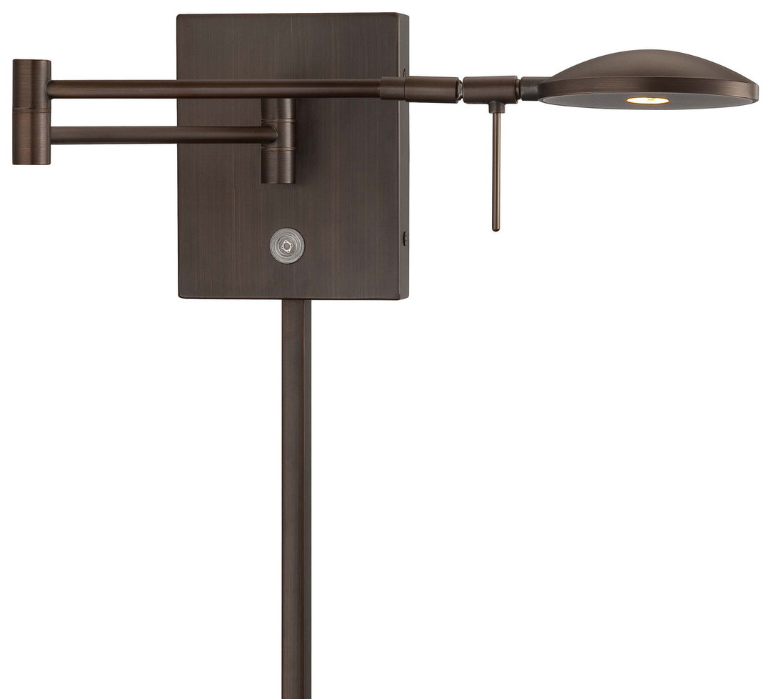 George's Reading Room LED Swing Arm Wall Lamp in Copper Bronze Patina - available from The Lighting Shoppe, trusted by Canadian homeowners