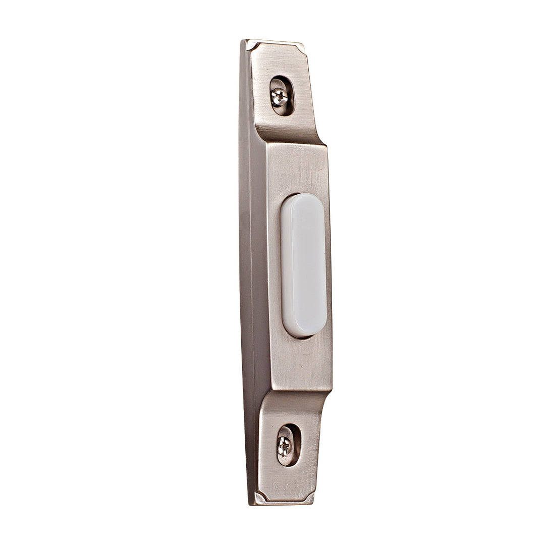 Push Button-Surface Mount Surface Mount Thin Profile Lighted Push Button in Pewter - available from The Lighting Shoppe, trusted by Canadian homeowners