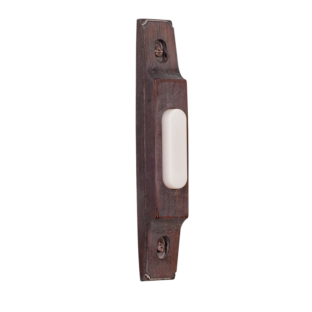 Push Button-Surface Mount Surface Mount Thin Profile Lighted Push Button in Rustic Brick - available from The Lighting Shoppe, trusted by Canadian homeowners