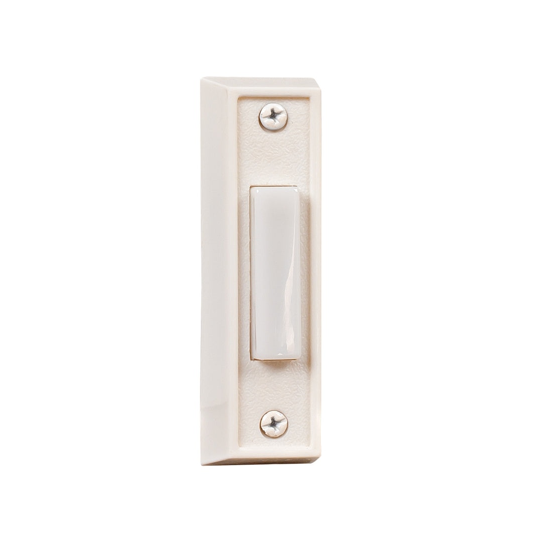 Builder Surface Mount Buttons Surface Mount Rectangle Lighted Push Button in White - available from The Lighting Shoppe, trusted by Canadian homeowners