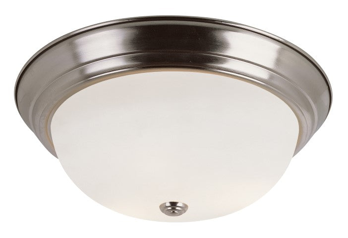Bowers Two Light Flushmount in Brushed Nickel - available from The Lighting Shoppe, trusted by Canadian homeowners