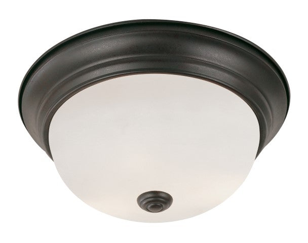 Bowers Three Light Flushmount in Rubbed Oil Bronze - available from The Lighting Shoppe, trusted by Canadian homeowners