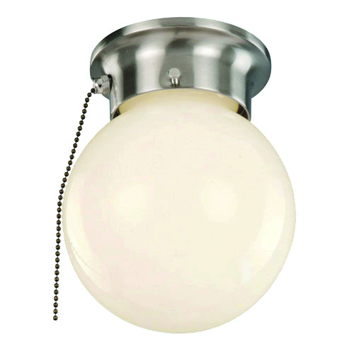 Dash One Light Flushmount in Brushed Nickel - available from The Lighting Shoppe, trusted by Canadian homeowners
