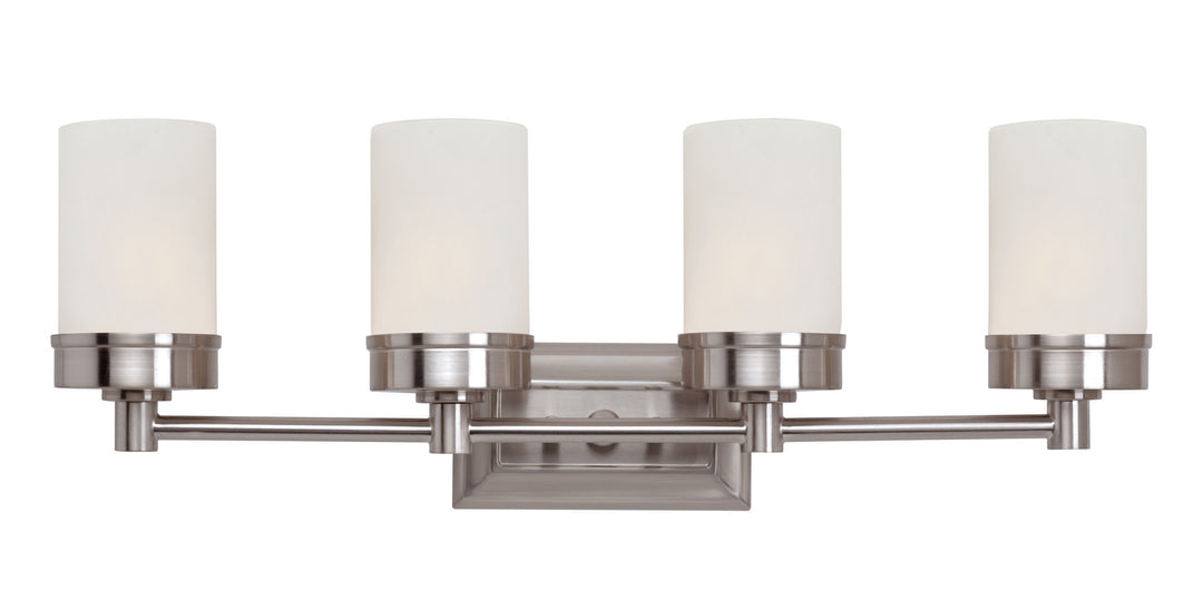 Fusion Four Light Vanity Bar in Brushed Nickel - available from The Lighting Shoppe, trusted by Canadian homeowners