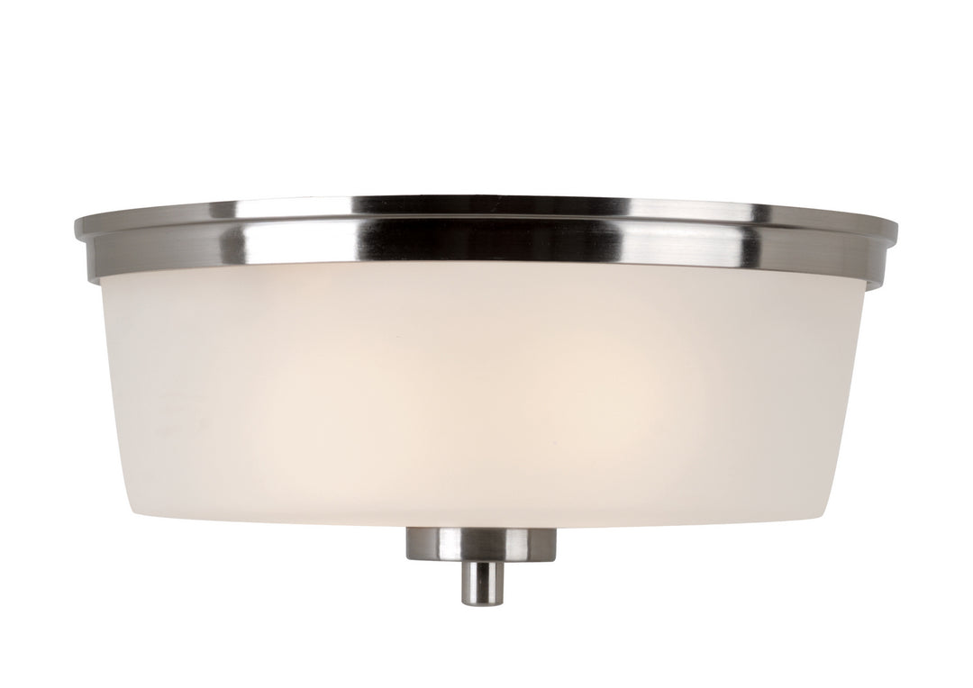Fusion Two Light Flushmount in Brushed Nickel - available from The Lighting Shoppe, trusted by Canadian homeowners