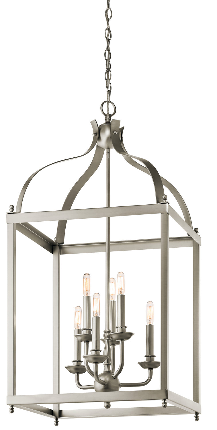 Kichler Canada - 42568NI - Six Light Foyer Chandelier - Larkin - Brushed Nickel