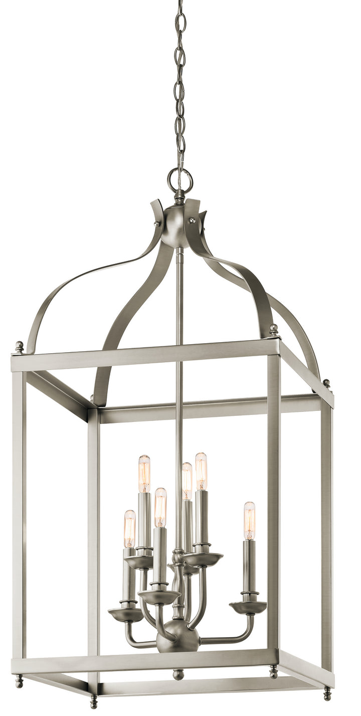 Kichler Canada - 42568NI - Six Light Foyer Chandelier - Larkin - Brushed Nickel