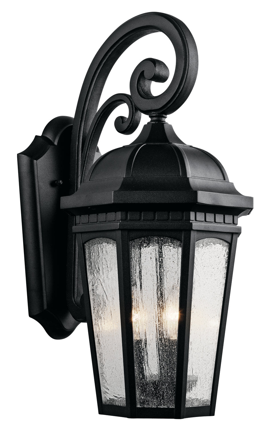 Kichler Canada - 9034BKT - Three Light Outdoor Wall Mount - Courtyard - Textured Black