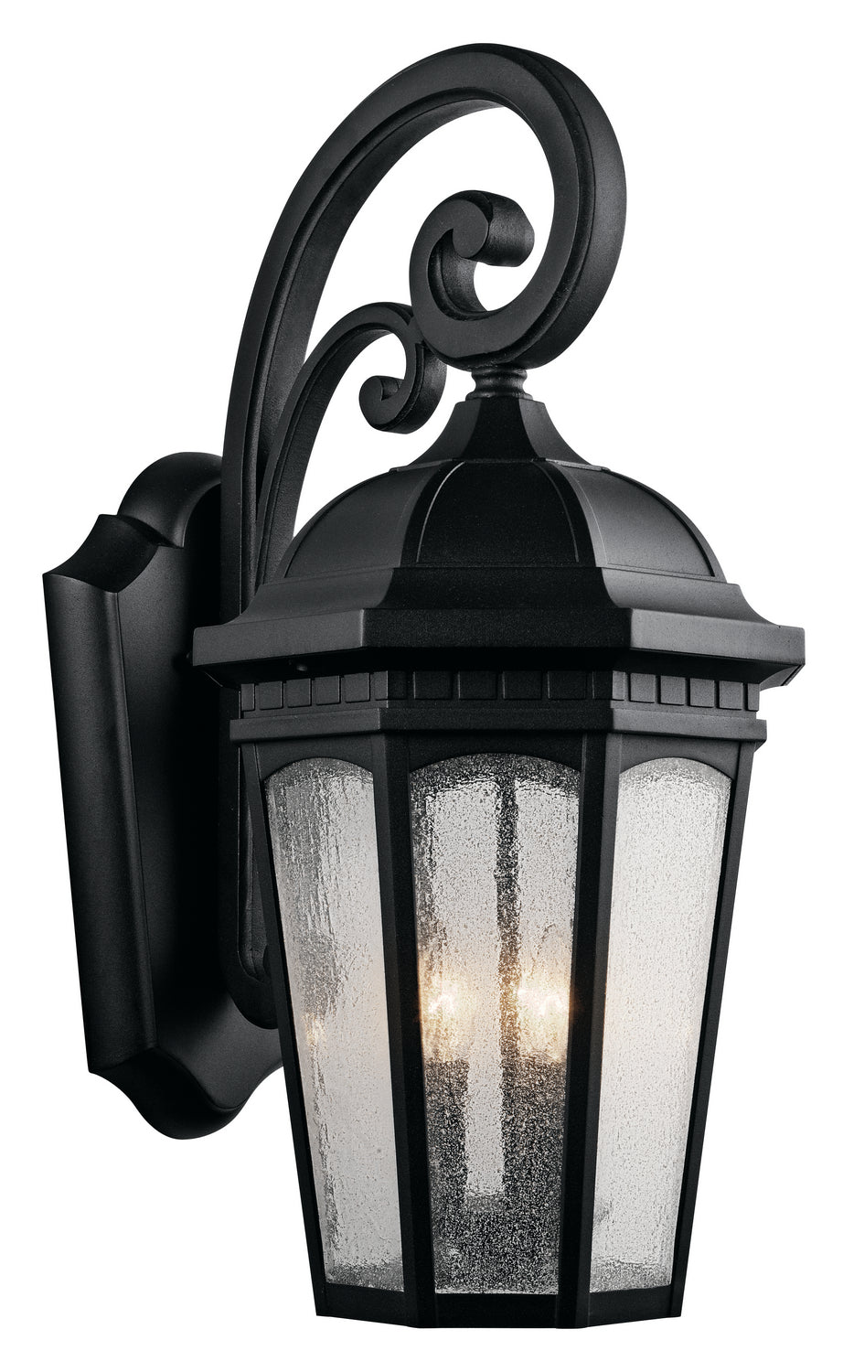 Kichler Canada - 9035BKT - Three Light Outdoor Wall Mount - Courtyard - Textured Black