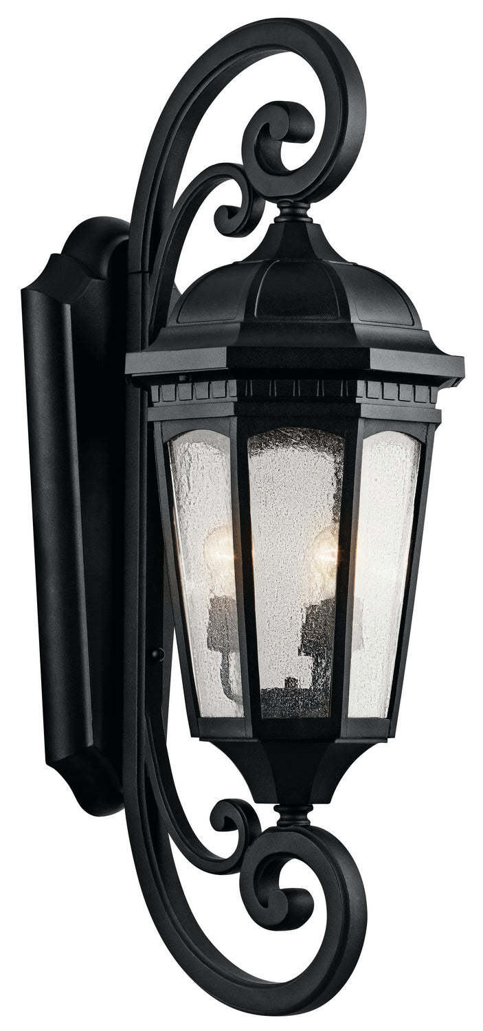 Kichler Canada - 9060BKT - Three Light Outdoor Wall Mount - Courtyard - Textured Black