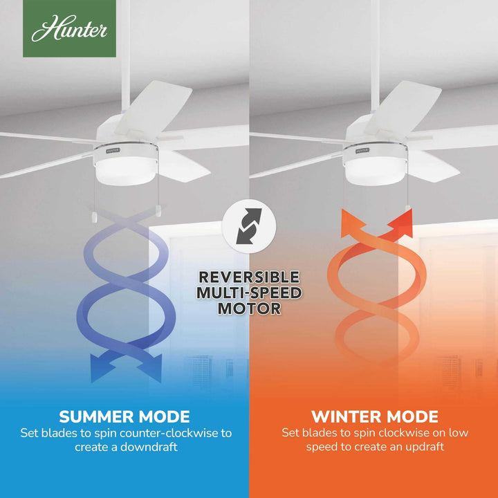 Anisten with LED Light 52 inch Hunter Fan Canada