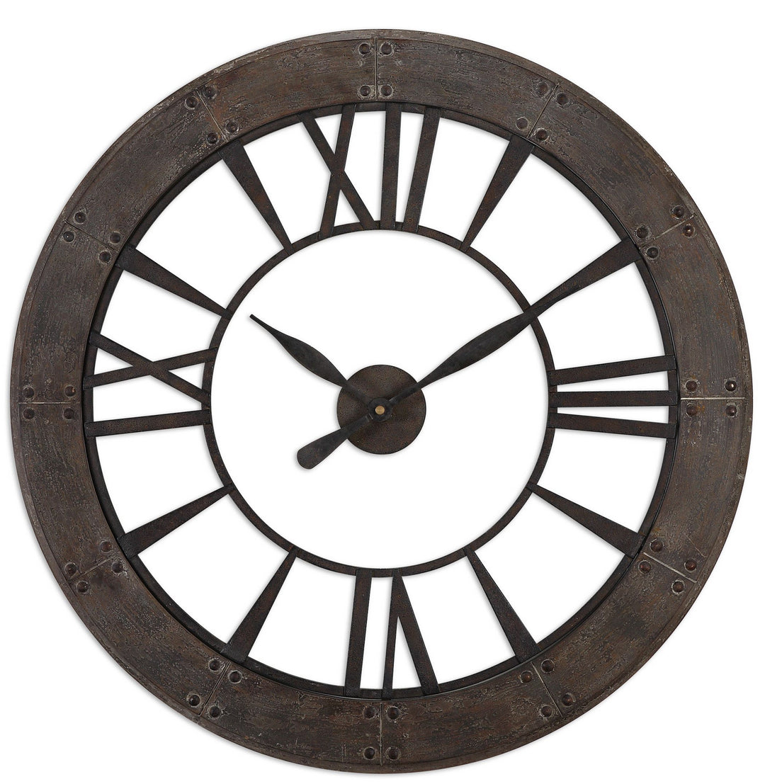 Ronan Wall Clock in Dark Rustic Bronze - available from The Lighting Shoppe, trusted by Canadian homeowners