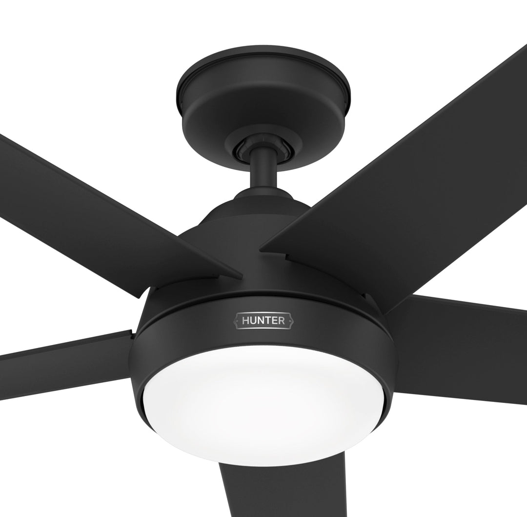 Hunter 52 inch Skyflow Matte Black WeatherMax Indoor / Outdoor Ceiling Fan with LED Light Kit and Wall Control Hunter Fan Canada