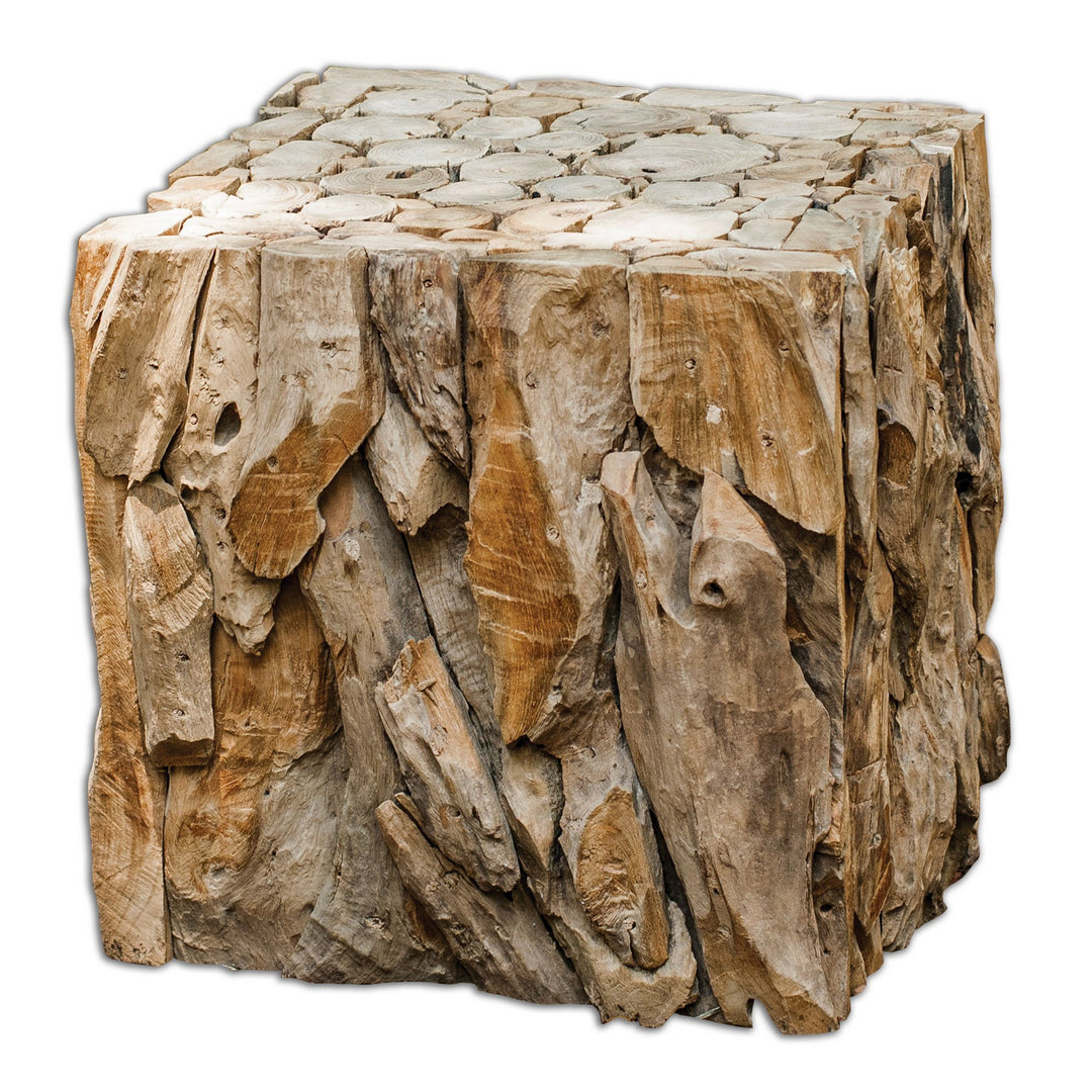 Teak Root Bunching Cubes in Teak Wood - available from The Lighting Shoppe, trusted by Canadian homeowners