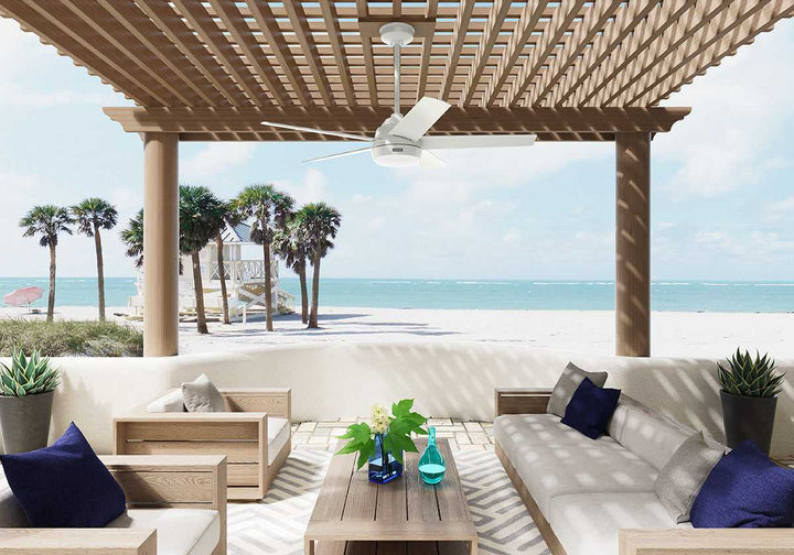 Hunter 52 inch Skyflow Matte Black WeatherMax Indoor / Outdoor Ceiling Fan with LED Light Kit and Wall Control Hunter Fan Canada