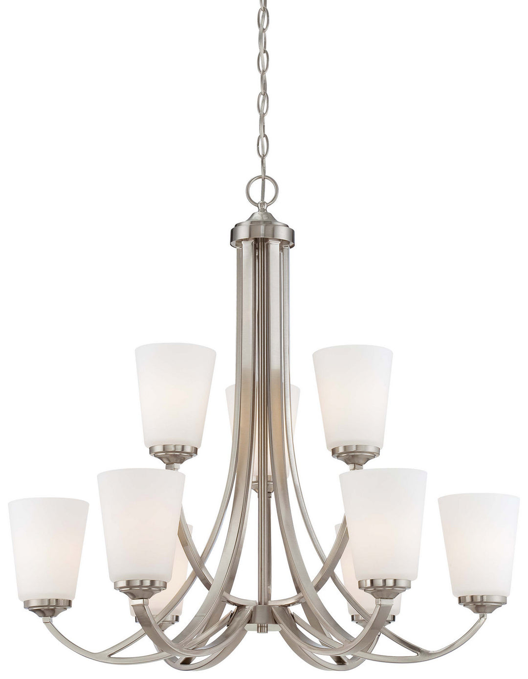 Minka-Lavery - 4969-84 - Nine Light Chandelier - Overland Park - Brushed Nickel