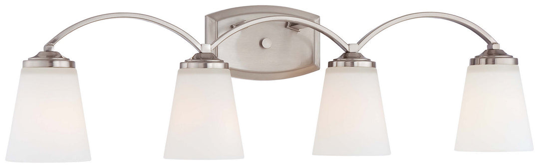 Overland Park Four Light Bath in Brushed Nickel - available from The Lighting Shoppe, trusted by Canadian homeowners