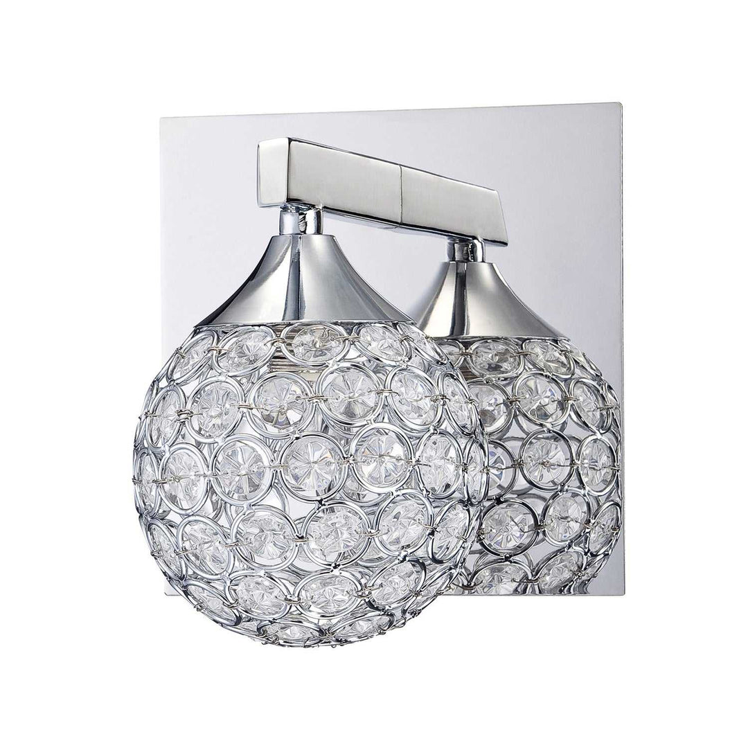 Crys One Light Bath Sconce in Chrome Kendal Canada