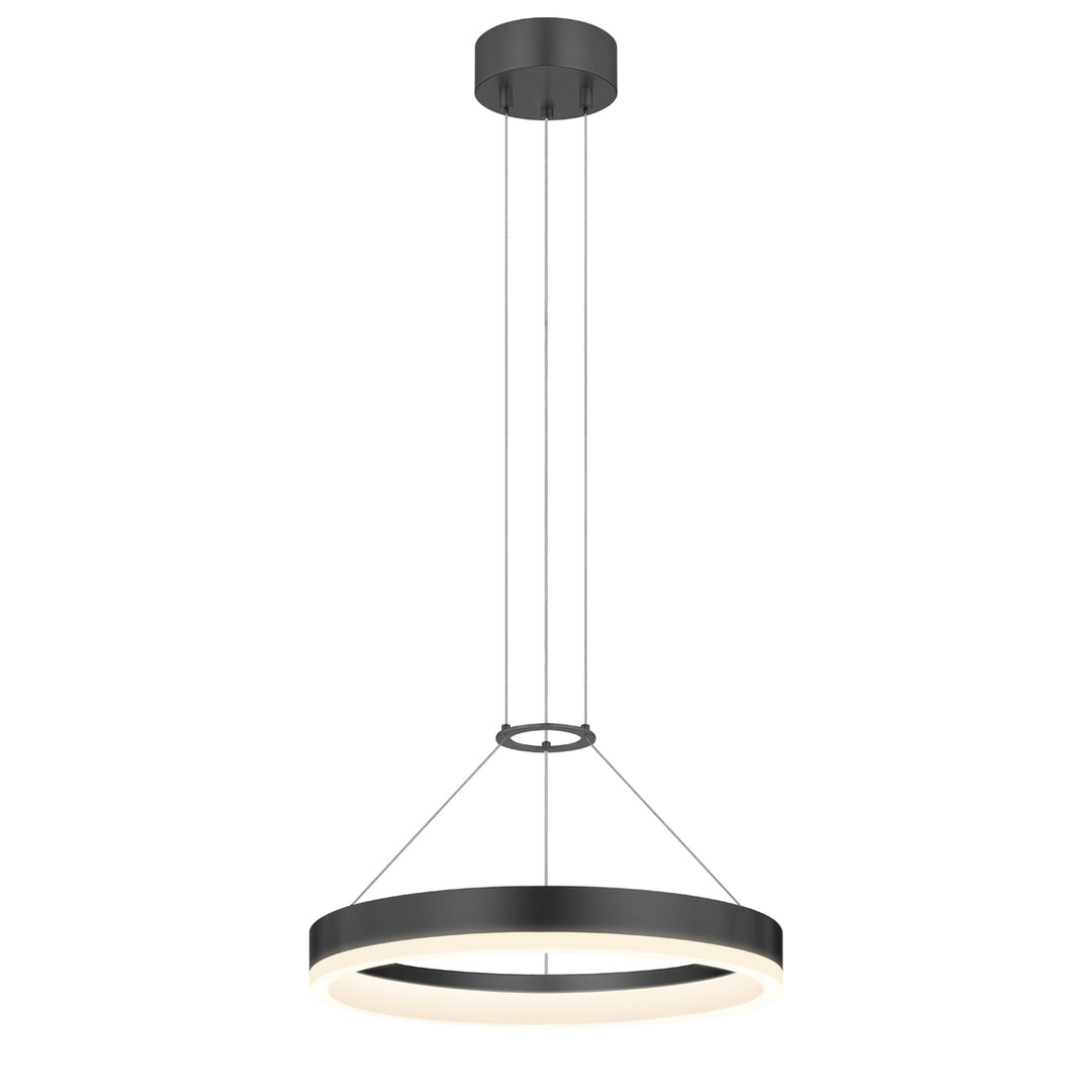 Corona LED Pendant in Satin Black - available from The Lighting Shoppe, trusted by Canadian homeowners
