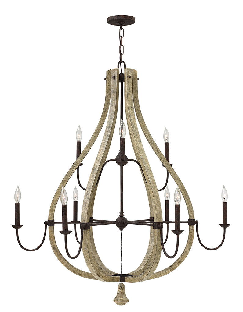Middlefield LED Chandelier in Iron Rust - available from The Lighting Shoppe, trusted by Canadian homeowners