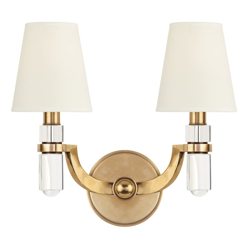 Hudson Valley Canada - 982-AGB-WS - Two Light Wall Sconce - Dayton - Aged Brass