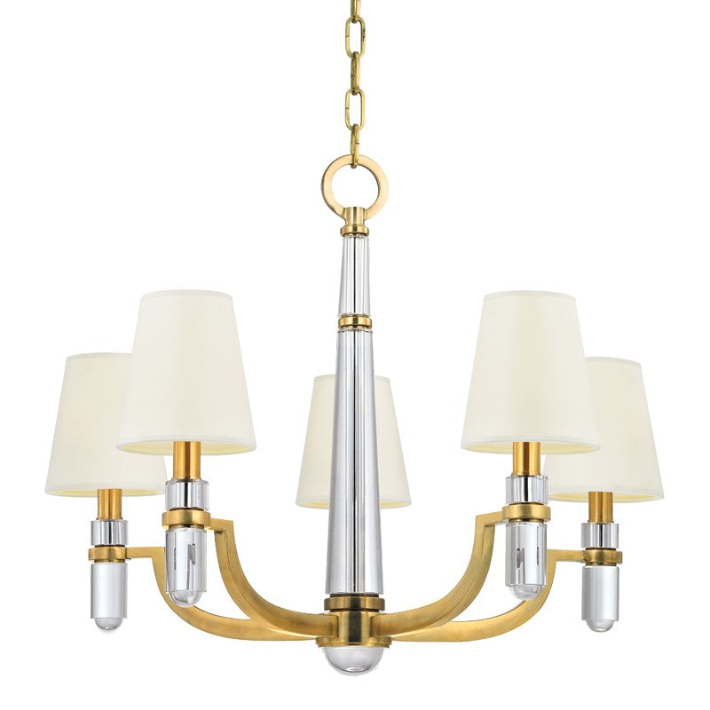 Hudson Valley Canada - 985-AGB-WS - Five Light Chandelier - Dayton - Aged Brass