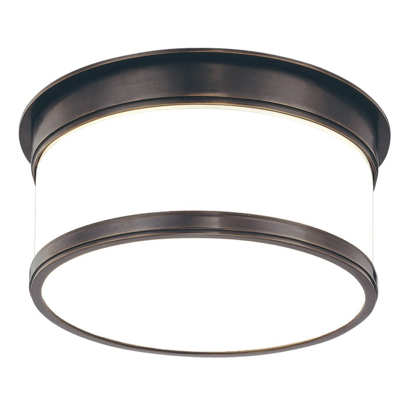 Geneva One Light Flush Mount in Old Bronze - available from The Lighting Shoppe, trusted by Canadian homeowners