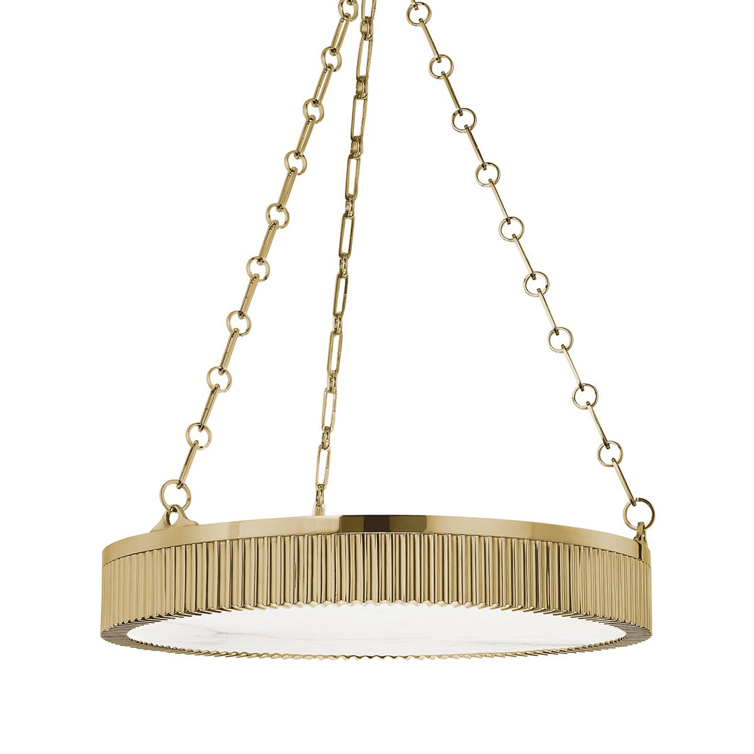 Lynden Five Light Chandelier in Aged Brass - available from The Lighting Shoppe, trusted by Canadian homeowners