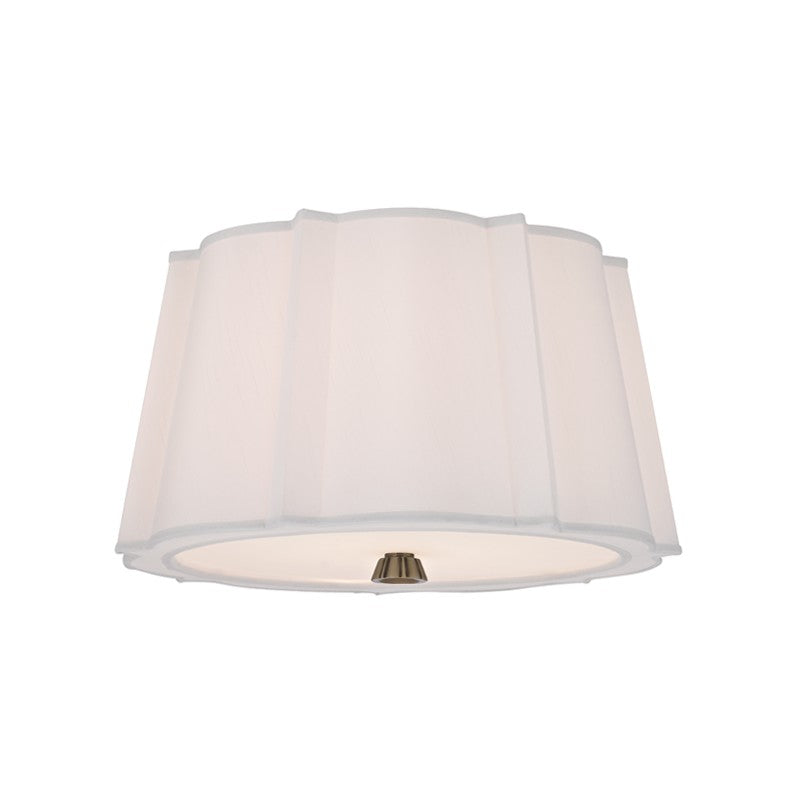 Humphrey Two Light Flush Mount in Aged Brass - available from The Lighting Shoppe, trusted by Canadian homeowners
