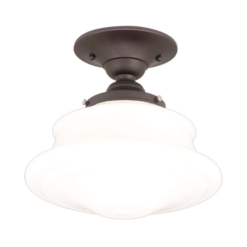 Petersburg One Light Semi Flush Mount in Old Bronze - available from The Lighting Shoppe, trusted by Canadian homeowners