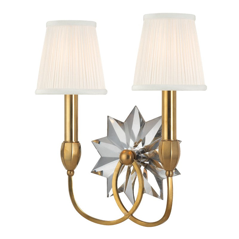 Hudson Valley Canada - 3212-AGB - Two Light Wall Sconce - Barton - Aged Brass