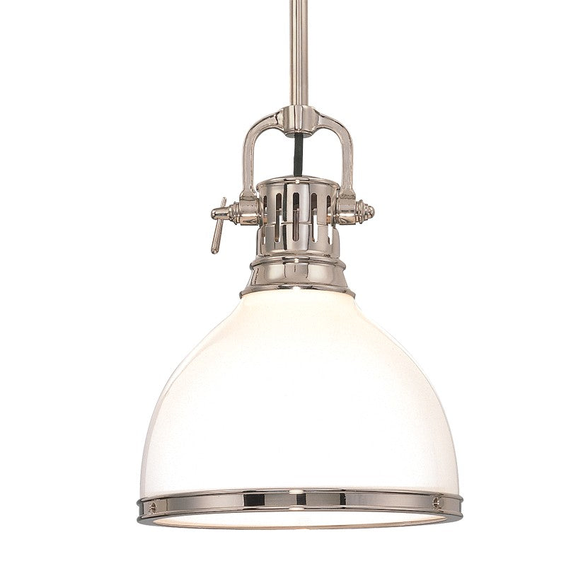 Randolph One Light Pendant in Polished Nickel - available from The Lighting Shoppe, trusted by Canadian homeowners