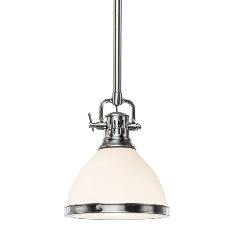 Randolph One Light Pendant in Satin Nickel - available from The Lighting Shoppe, trusted by Canadian homeowners