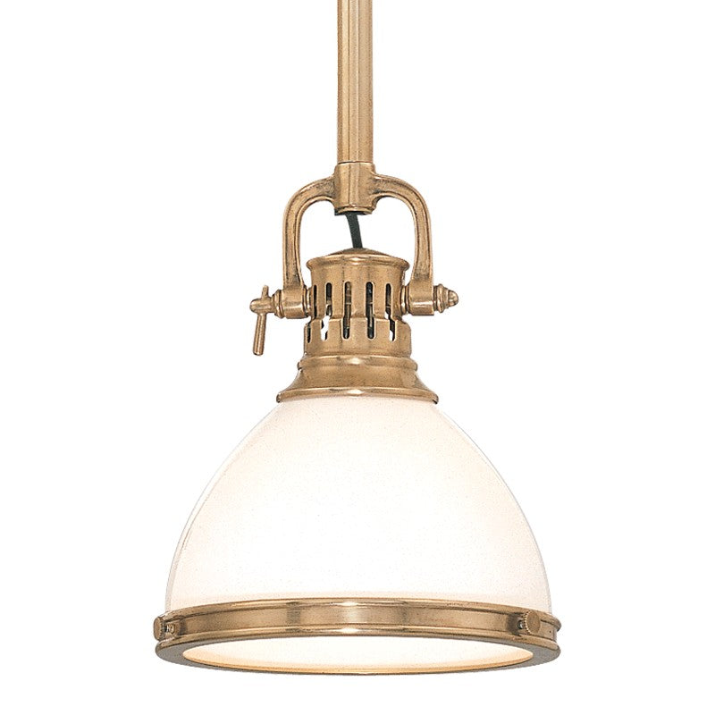 Randolph One Light Pendant in Aged Brass - available from The Lighting Shoppe, trusted by Canadian homeowners
