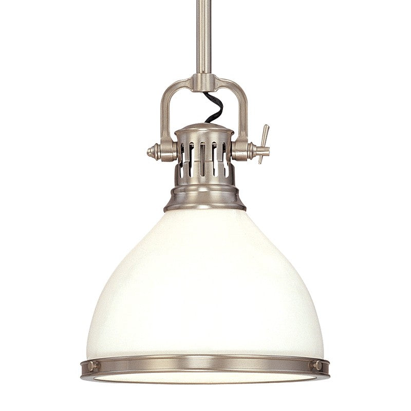 Randolph One Light Pendant in Satin Nickel - available from The Lighting Shoppe, trusted by Canadian homeowners