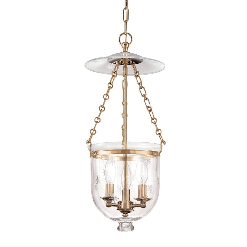 Hudson Valley Canada - 252-AGB-C3 - Three Light Pendant - Hampton - Aged Brass