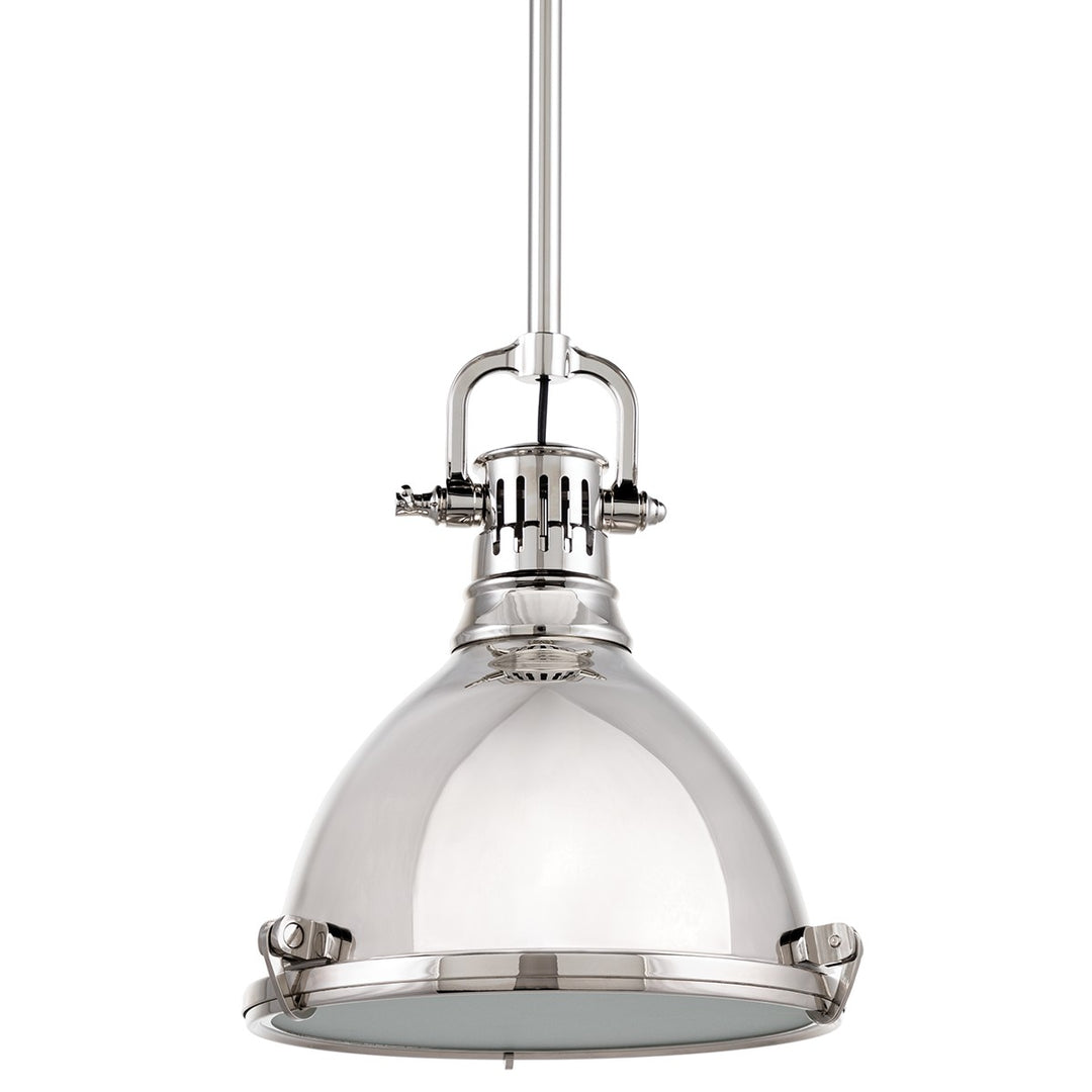 Pelham One Light Pendant in Polished Nickel - available from The Lighting Shoppe, trusted by Canadian homeowners