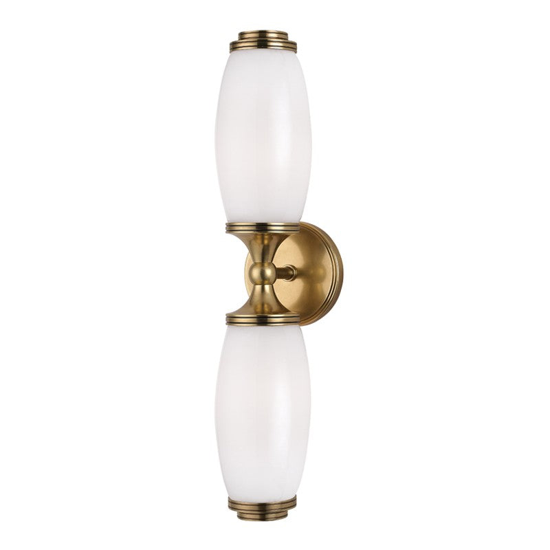 Hudson Valley Canada - 1682-AGB - Two Light Wall Sconce - Brooke - Aged Brass