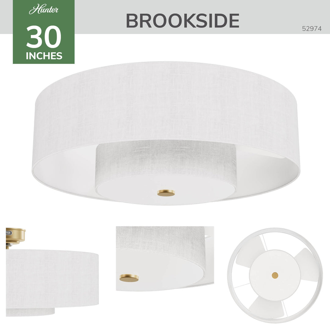 Brookside Jasmine Roth Indoor Fandelier with LED Light 30 inch with remote Hunter Fan Canada