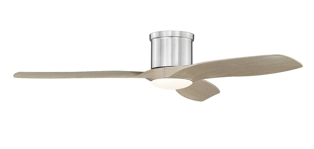 Apollo 52" Flush Ceiling Fan in Brushed Nickel with Driftwood Mirage Lighting Group