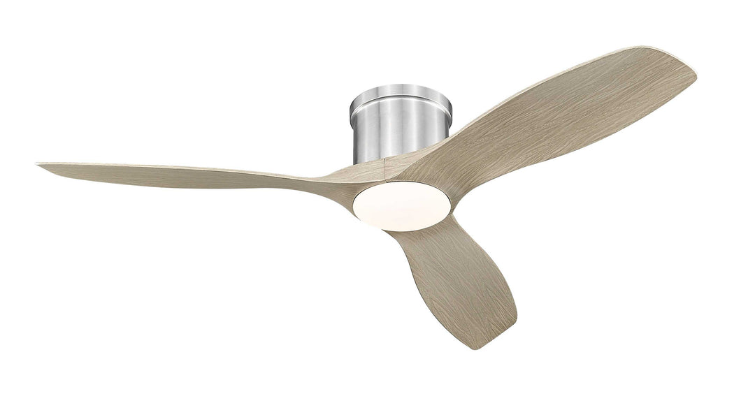 Apollo 52" Flush Ceiling Fan in Brushed Nickel with Driftwood Mirage Lighting Group